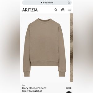 TNA Cozy Fleece Perfect Crew Sweatshirt in XXS from Aritzia